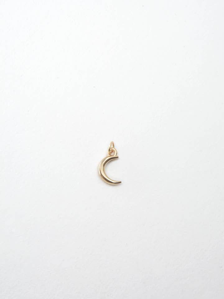 Moon Charm 14K Gold for wholesale by Gold Gold Gold