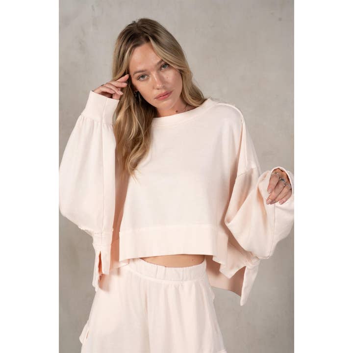 lalamia - Wholesale Sweatshirt - Women's - Exposed Seam Sweatshirt15