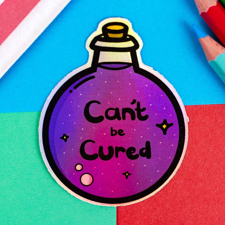 Innabox Ltd - Wholesale Sticker - Can't Be Cured Holographic Sticker0