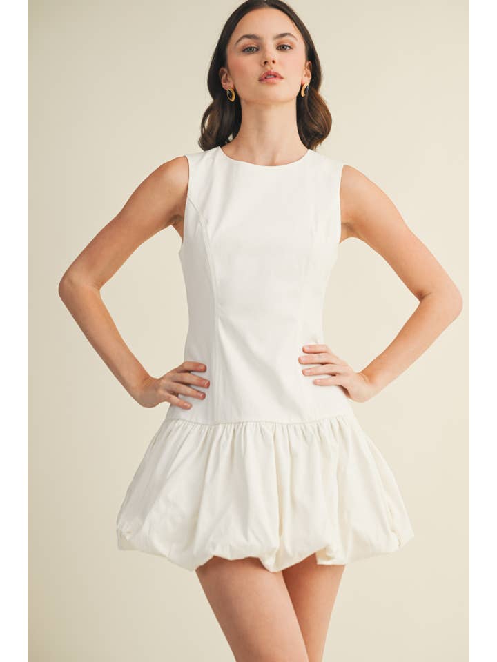 Mustard Seed - Wholesale Dress - Women's - BALLOON HEM SLEEVELESS DRESS1