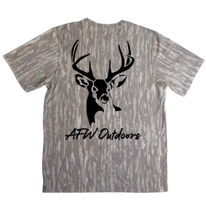 AFW Realtree Original Faded Out Buck Logo T-shirt för wholesale av American Flyway Waterfowl