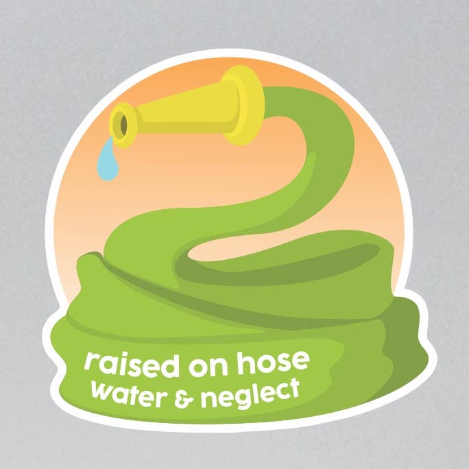 Raised on Hose Water Sticker for wholesale by Lunch Box Stickers