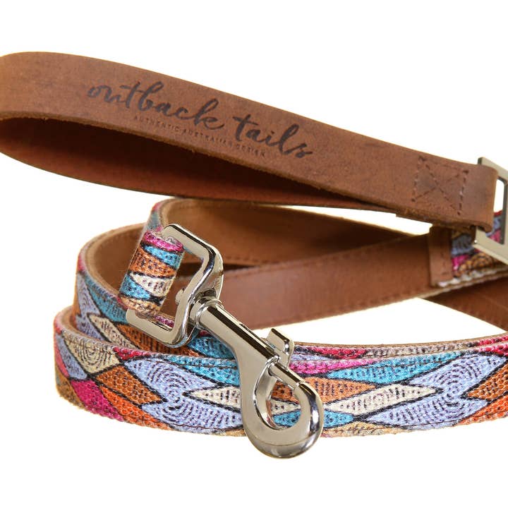 Leather Dog Lead - Sand Dunes for wholesale by Outback Tails
