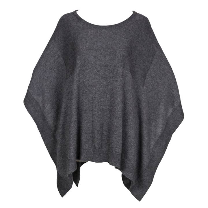 Poncho en cachemire à col rond style libre (5 options de couleur) pour la vente par BNB Crafts Inc.