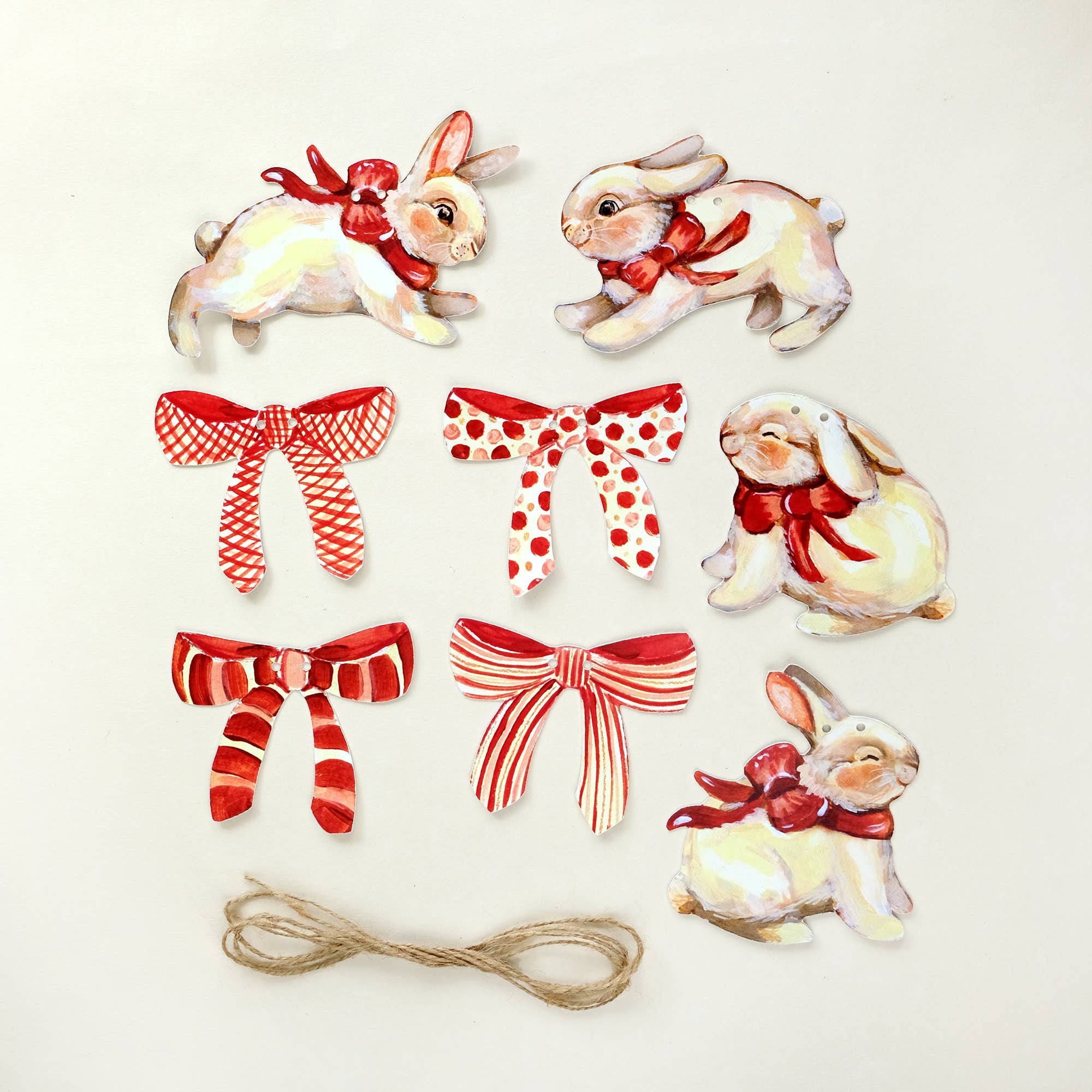 Doro Marcello - Wholesale Bunting/Garland - Rabbits Paper Garland | Christmas and Valentine's Day Decor6