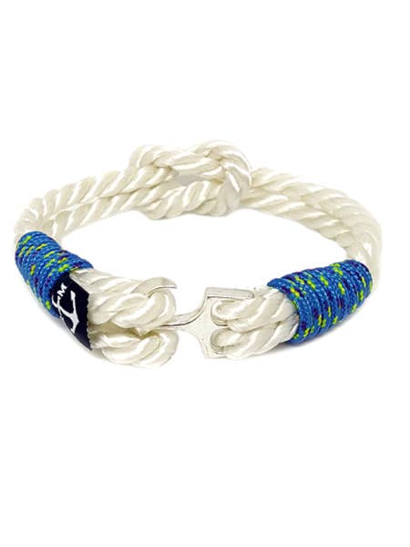 Bracelet nautique Ancre Bleue & Blanche pour la vente par Bran Marion