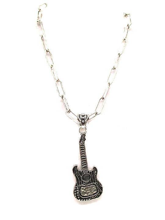 Western Guitar Chain Necklace Set for wholesale by Snowing West