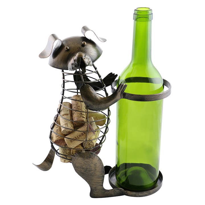 11" Dog Bottle & Cork Holder for wholesale by Three Star IM/EX Inc.