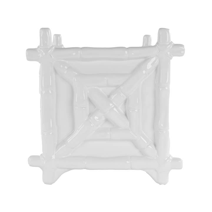 Lilly Pulitzer by Lifeguard Press - Wholesale Planter Box - Ceramic Planter, Resort White (Bamboo)1