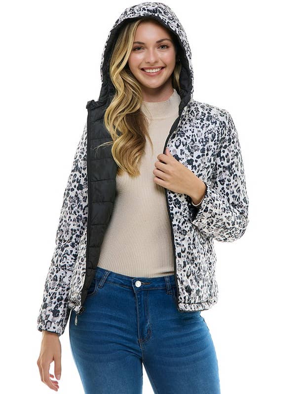 BLUE AGE - Wholesale Puffer Jacket - Women's - Reversible Ladies' Puffer Jacket with Hoodies7
