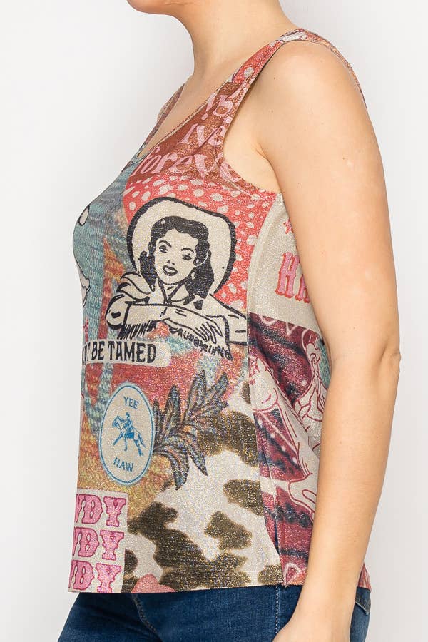 HOWDY Schimmerndes Essential ärmelloses Lurex-Top - 4844BG HOWDY für den Großhandel auf Faire2