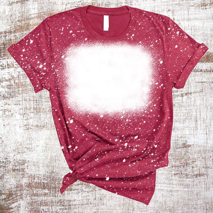 Sweet Tees - Wholesale Sublimation Blank T-Shirt - Women's - Sublimation Blank Shirts BLANK Bleached Tee Shirts Square