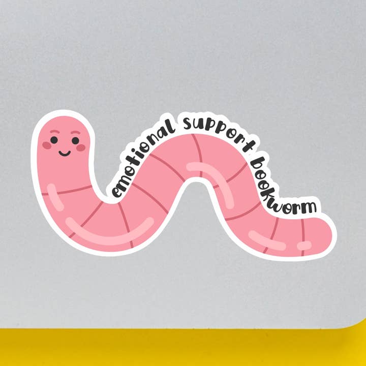 Bookworm Sticker for wholesale by Lunch Box Stickers