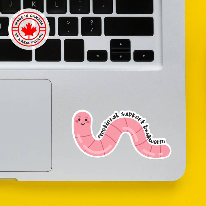 Bookworm Sticker for wholesale by Lunch Box Stickers