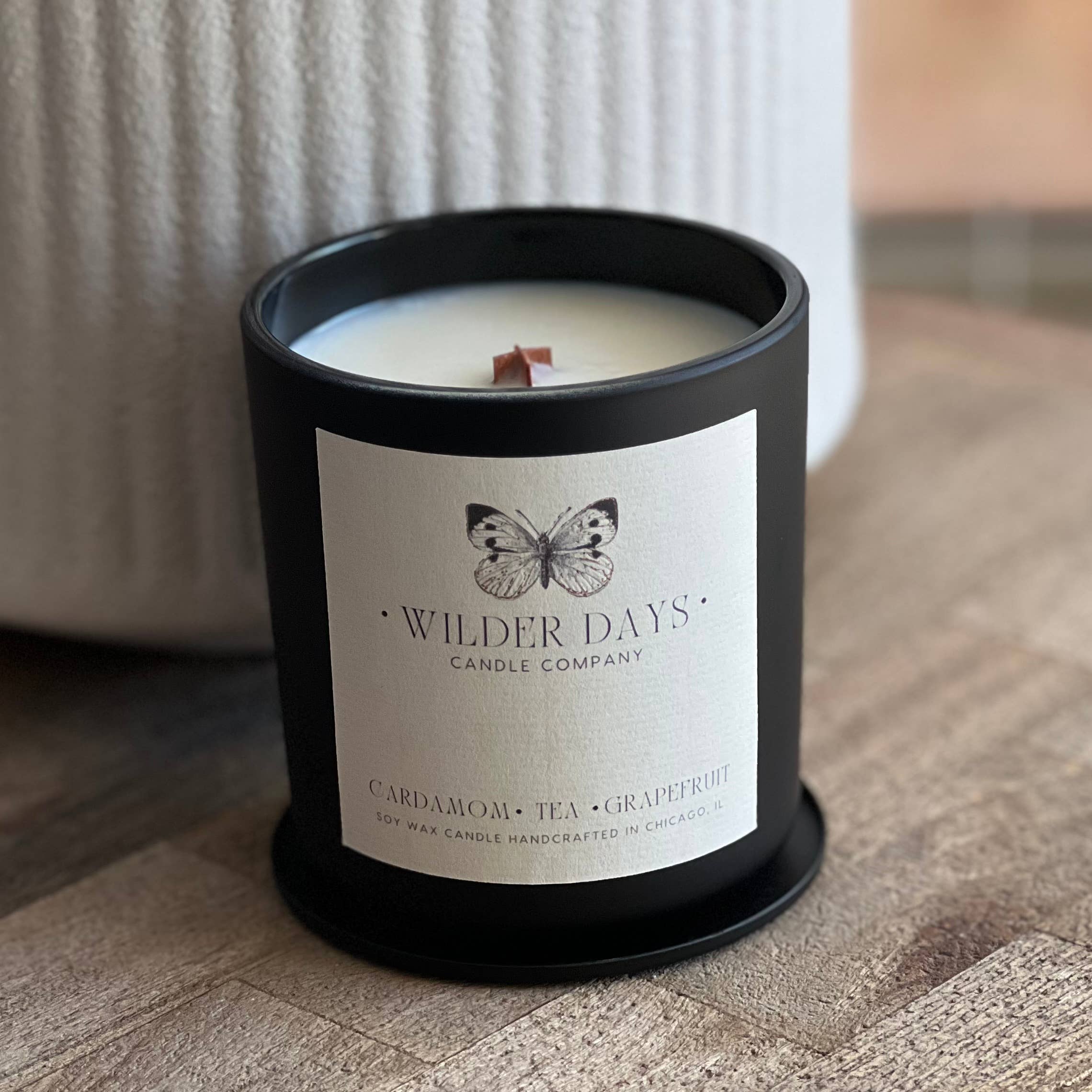 Wilder Days Candle Company - Wholesale Jar/Filled Candle - Cardamom Tea & Grapefruit | Wood Wick Soy Candle1