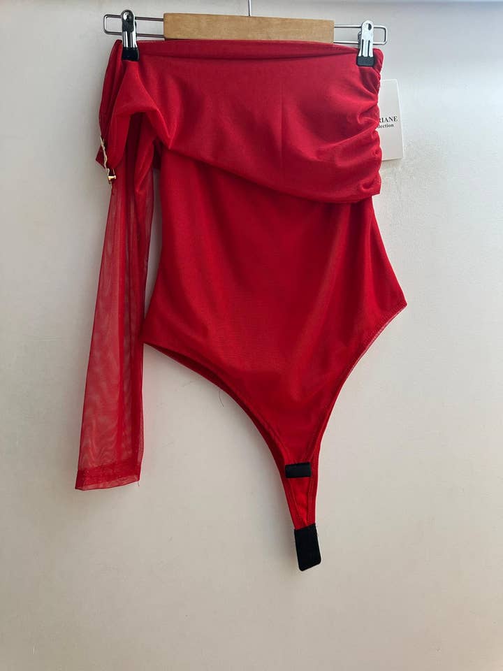 LORIANE - Wholesale Blouse - Women's - 7383 61142 Unlined tulle bodysuit7