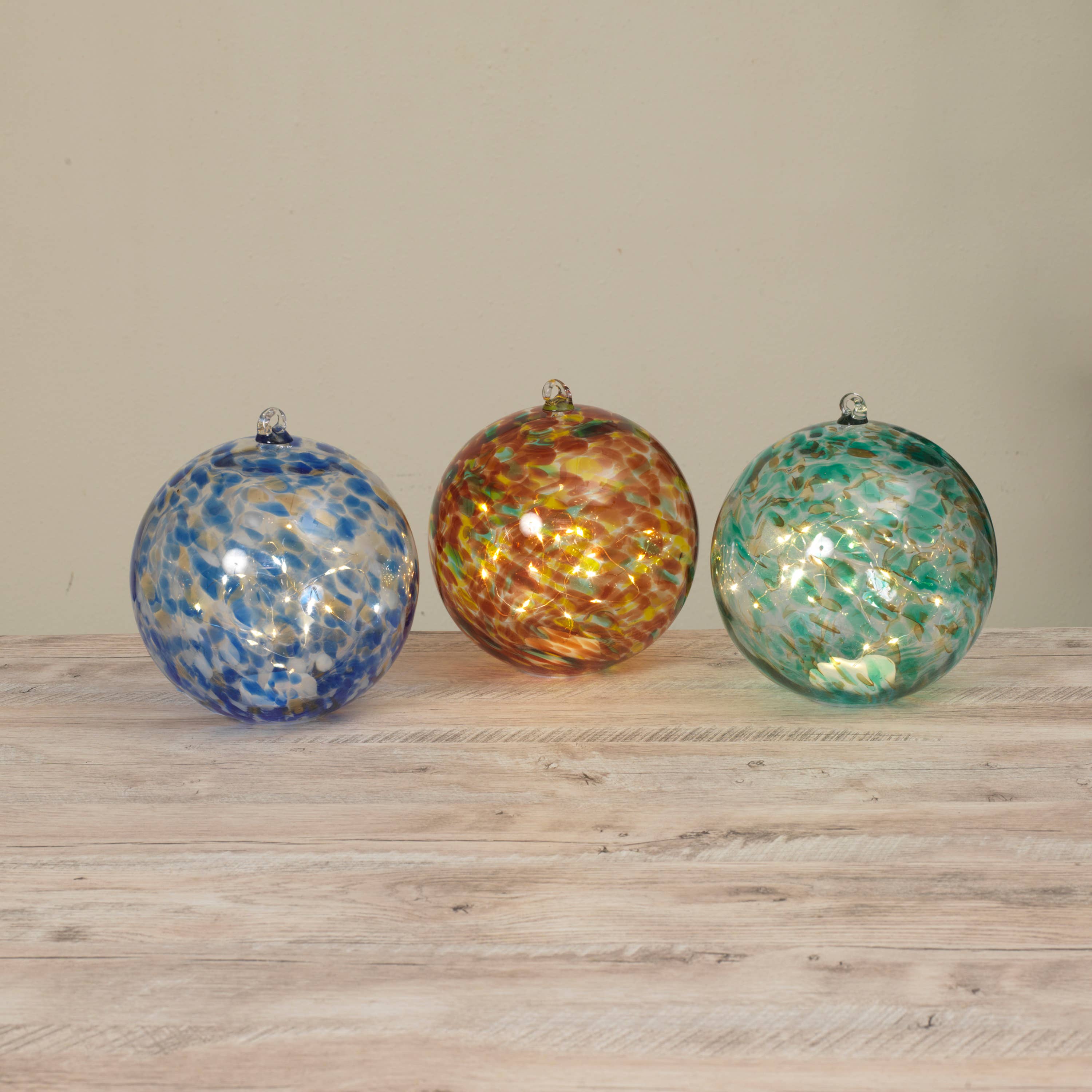 The Gerson Companies - Wholesale Decorative Tabletop Object - Discount 6"H B/O Lighted Handblown Glas2