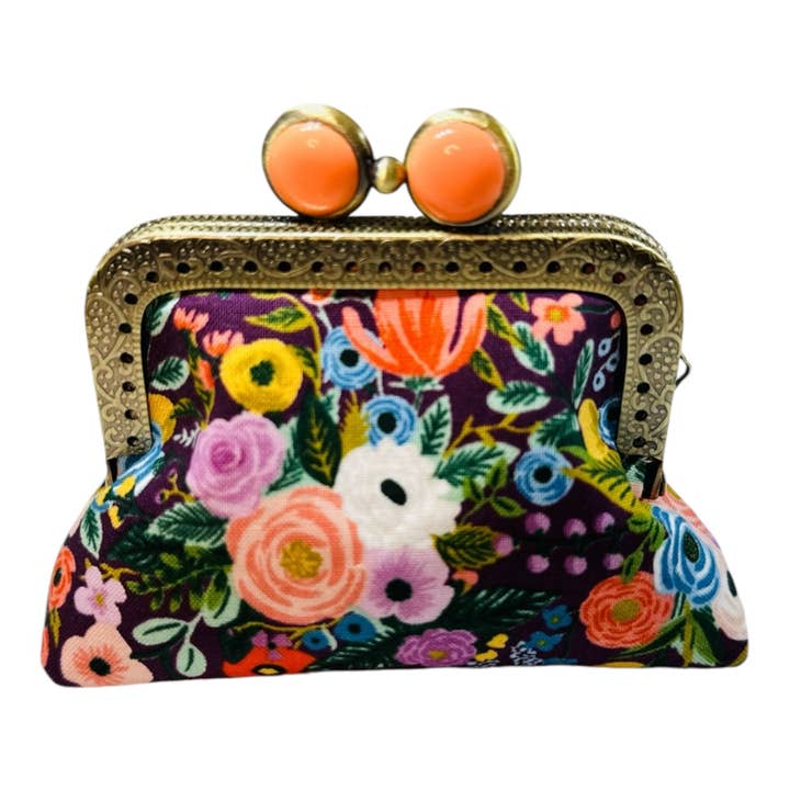 Kiki & Syds – Porta-moedas - Mulher por atacado – Porta-moedas Kiki & Syds Mini Clutch - Petite Floral Plum9