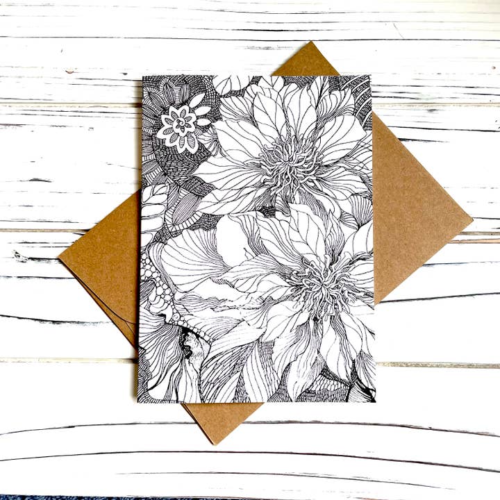 Tiger Lily Blank Note Cards for wholesale by Inktangles