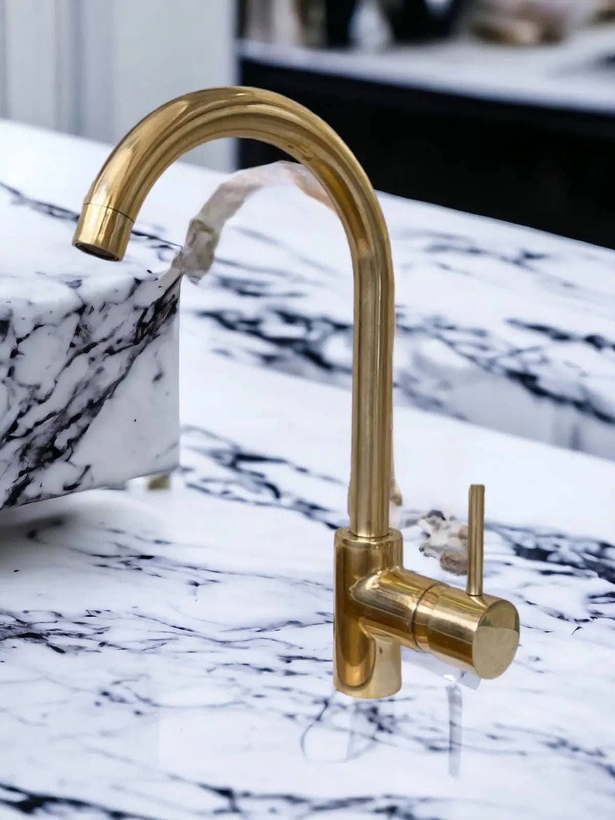 Moroccan Sink - Vente Ustensile/gadget de cuisine - Unlacquered Brass Mixer Lever Handles Faucet4