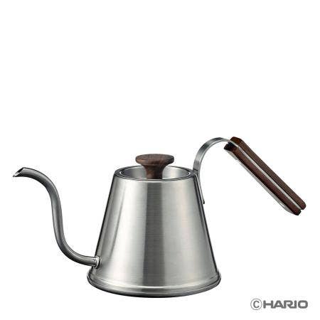 Walnut Series Drip Kettle 600mL Silver for wholesale by HARIO USA