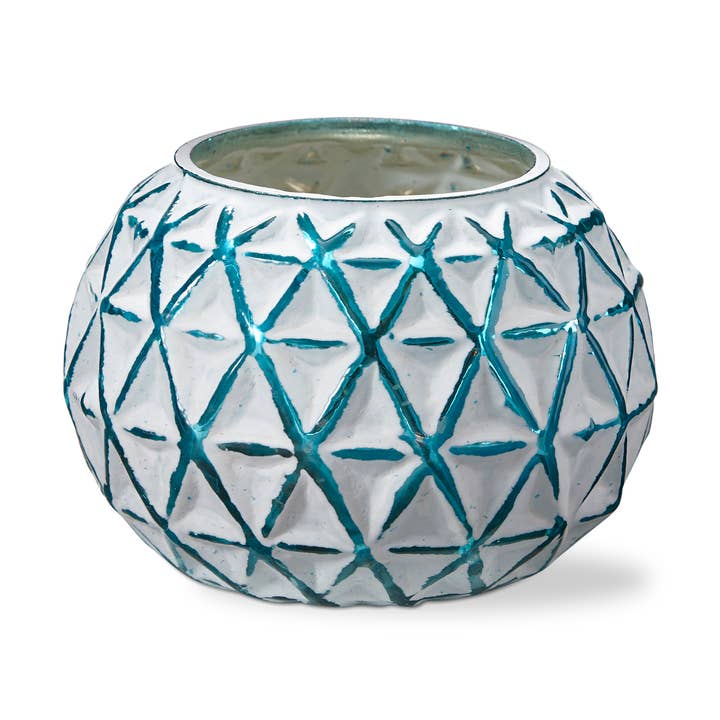 Alina Tealight Holder Turquoise Glass Christmas for wholesale by tag