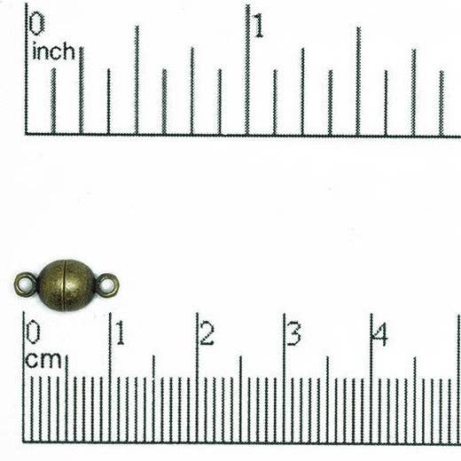 12mm x 6mm Smooth Round Magnet Clasps Sold by the Piece - CL/MC3 for wholesale by Continental Beads