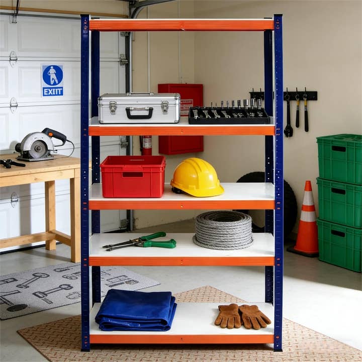 5-Tier Heavy-Duty Garage Shelving,Boltless Quick Assembly for wholesale by HOMYCASA DESIGN INC