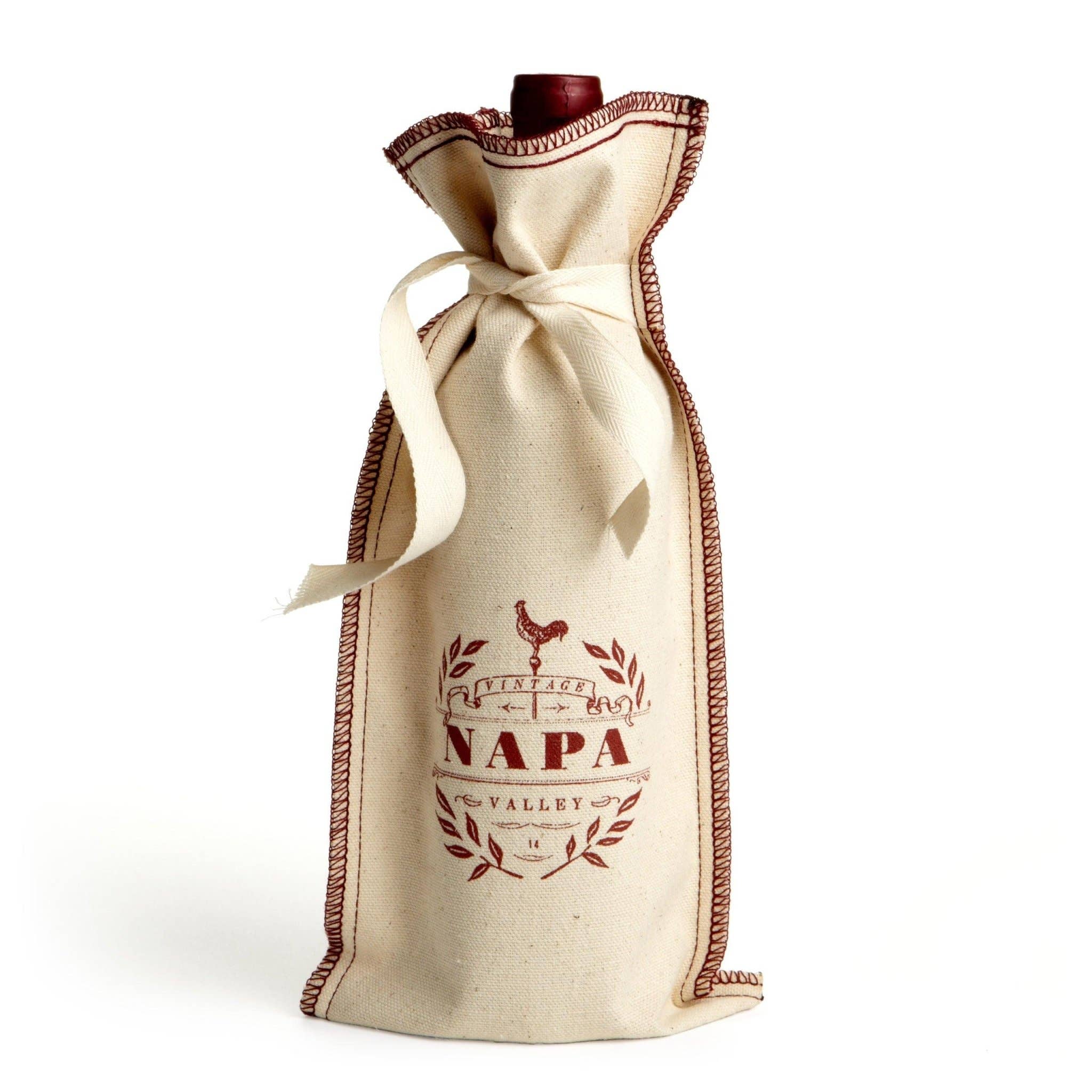 Mercantile 12 - Wholesale Wine Gift Bag - Custom YOUR BRAND OR LOGO 10 Oz. Cotton Overstitch Wine Bag2