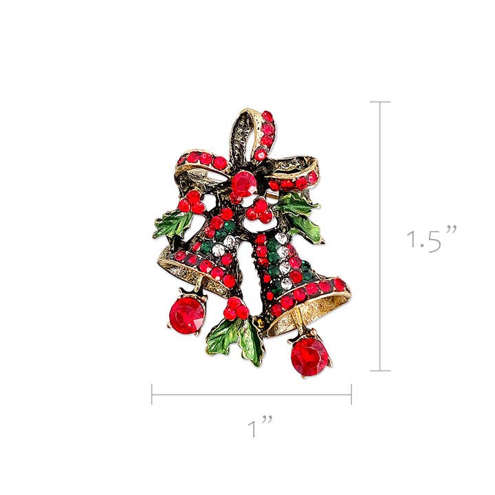 Wrapables.com - Wholesale Brooch - Wrapables Christmas Crystal Rhinestone Brooch Pin9