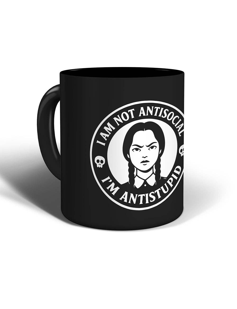 Black Antistupid Mug T676A for wholesale on Faire