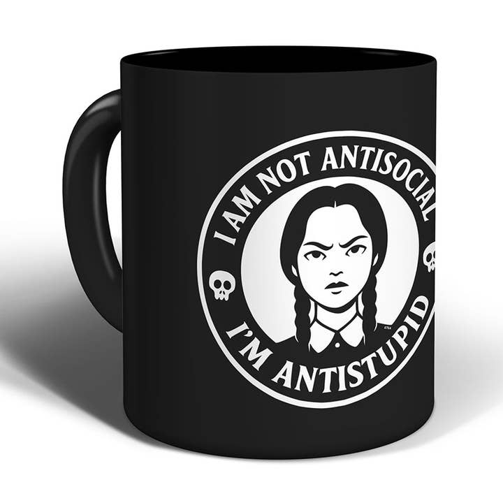 Black Antistupid Mug T676A for wholesale on Faire0