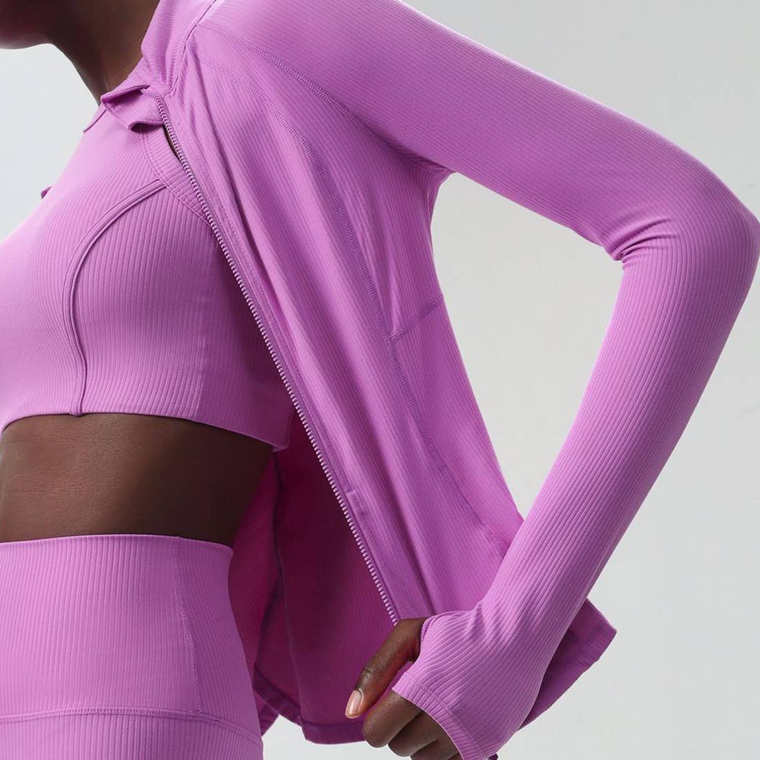 Sodalemon – wholesale Sportjacka - Dam – Damjacka med hög krage och midjeformande funktion för yoga och löpning17