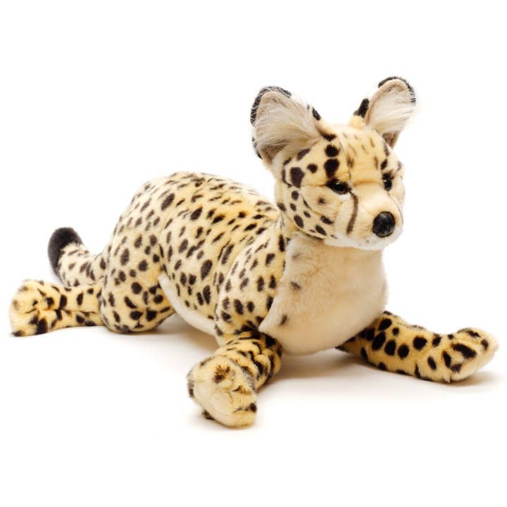 Uni Toys - Wholesale Stuffed/Plush Toy - Kids & Baby - Savannah cat lying down - 60 cm (length) cuddly/plush toy