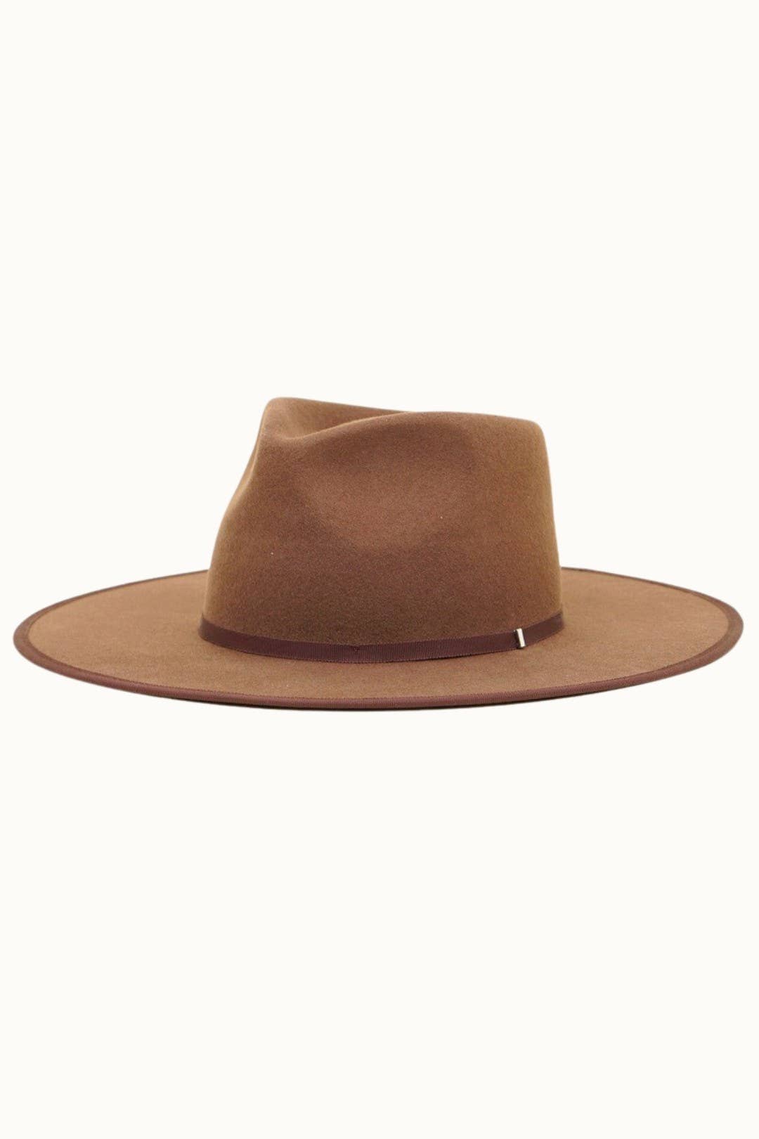 Olive & Pique - Wholesale Fedora - Unisex - GABRIEL - 100% Wool Felt Structed Rancher, Satin Lined, Chestnut0