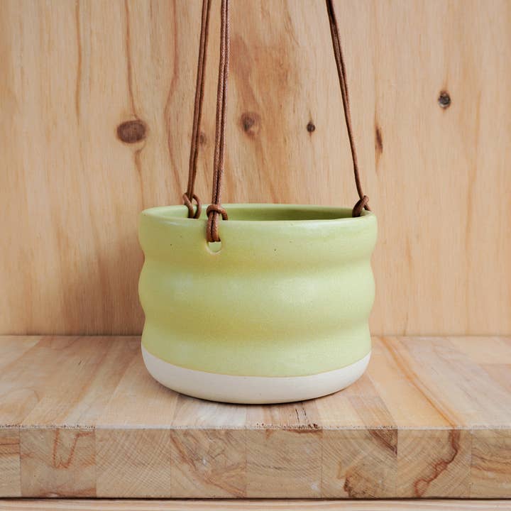 Shelby Page Ceramics - Wholesale Hanging Planter - Wavy Hanging Planter - All Glazes1