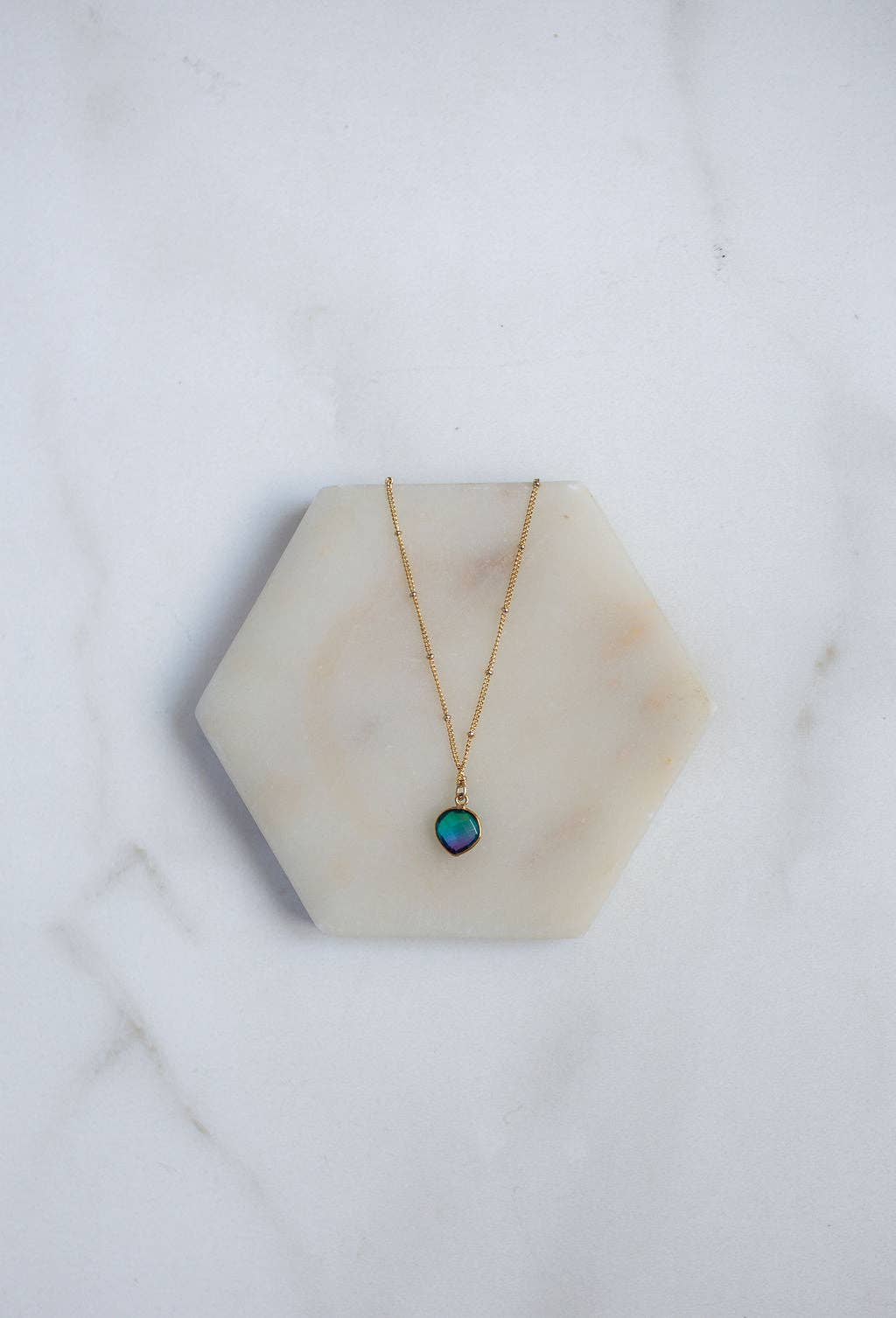 Moxie Collective (formerly Atonement Design) - Wholesale Choker/Collar - Iridescent Quartz Heart Choker5