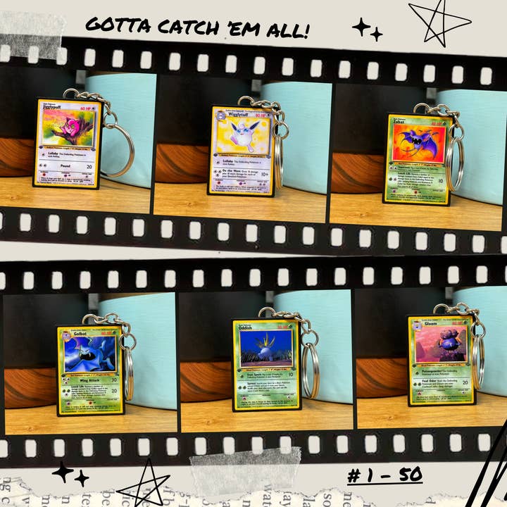 BitsyLabs - Wholesale Keychain - Unisex - Pokemon Card Keychains (1-50)7