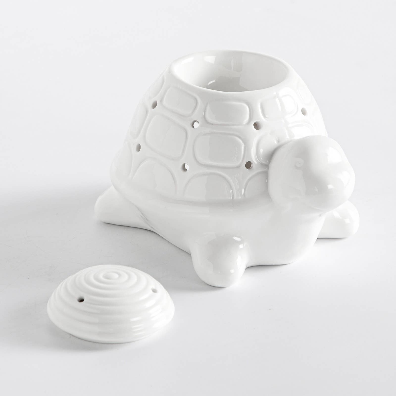 Zen'Arôme - Wholesale Oil Warmer - Franklin the Turtle White Ceramic Incense Burner4