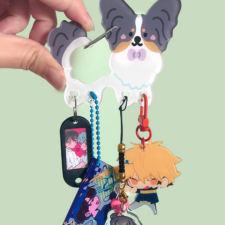 Cambrasine - Wholesale Keychain - Women's - Puppy Pal Acrylic Carabiner1