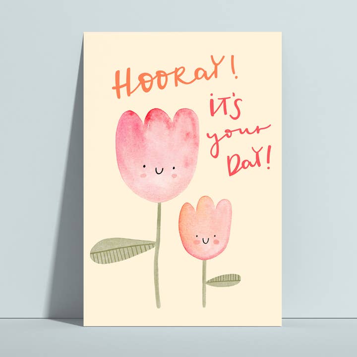 Cartolina "Evviva è il tuo giorno!" - Fiori per la vendita all'ingrosso da parte di Hannahs Firlefanz