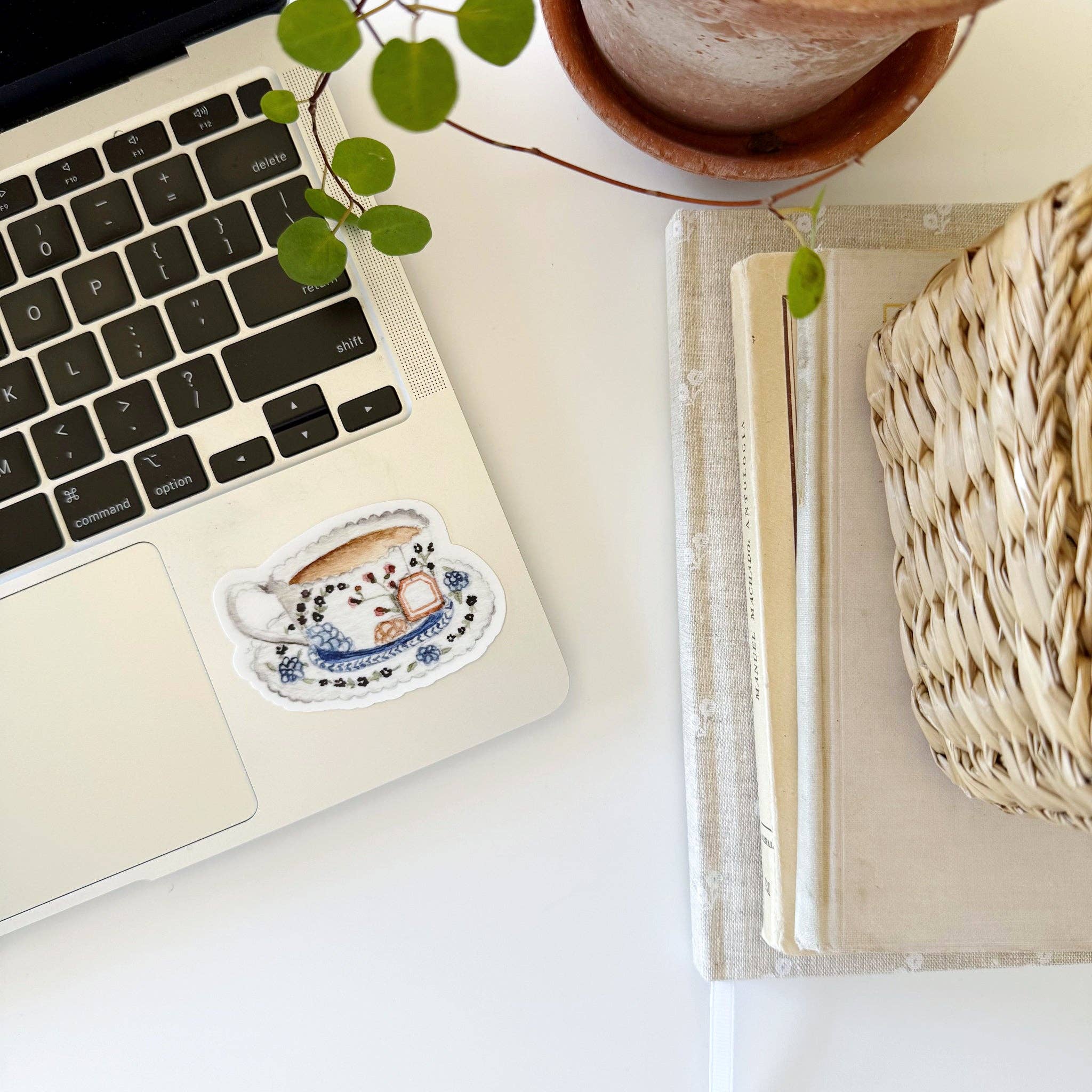 emily lex studio - Wholesale Sticker - blue teacup sticker1