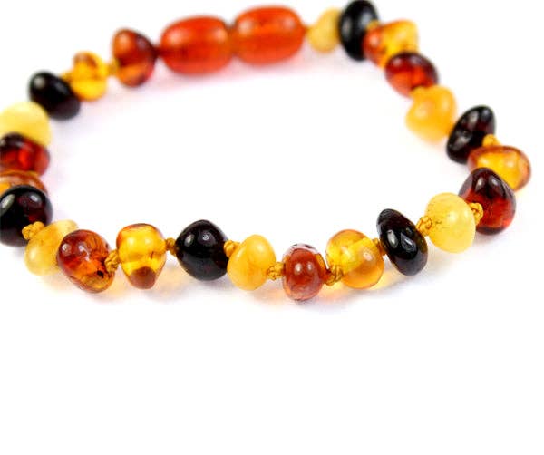 SilverAmber Jewellery - Wholesale Beaded Bracelet - Beautiful Baroque Bracelets & Anklets in Cognac, Mix, Lemon & Honey colours - Various Sizes10