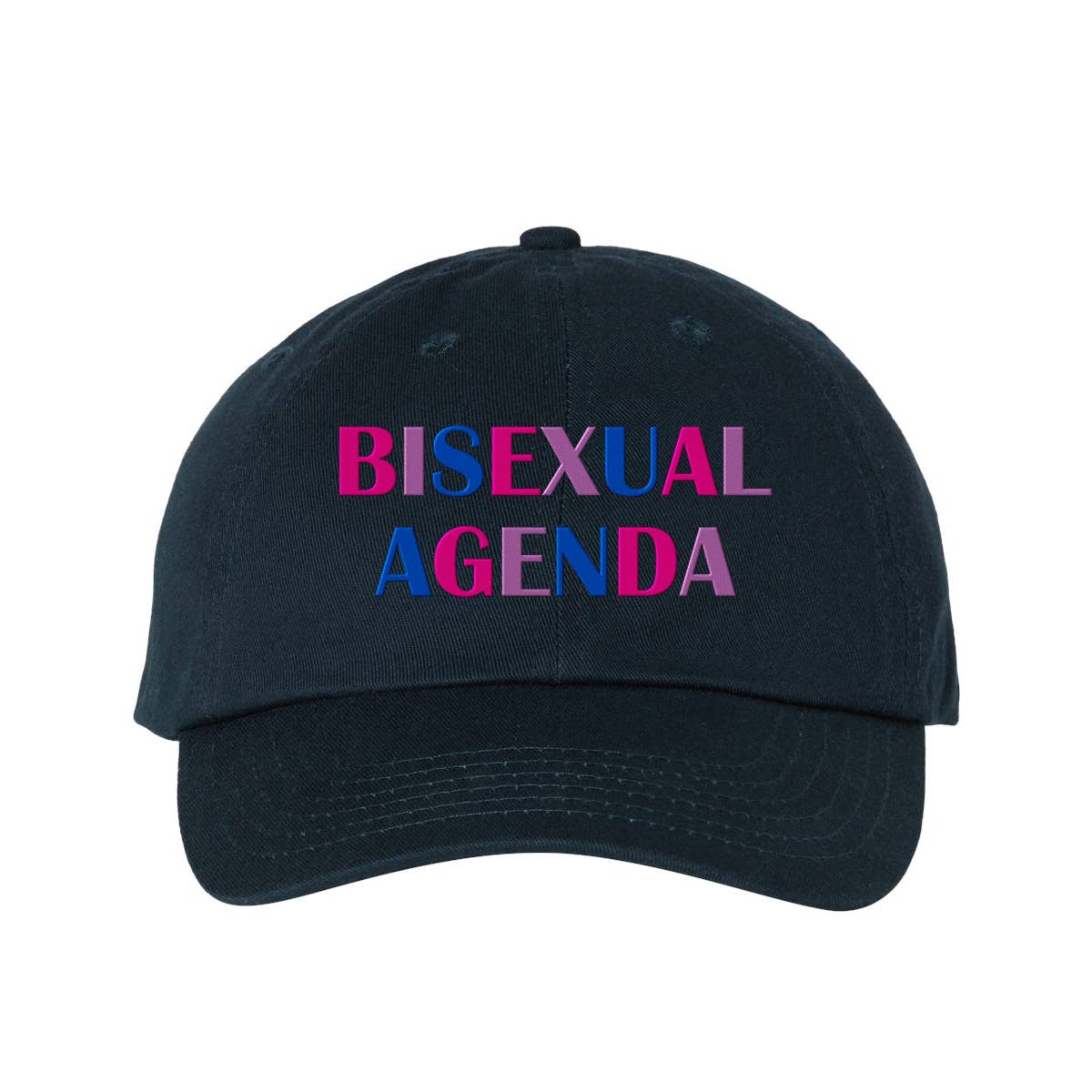 Lucky Luna Apparel - Wholesale Baseball Cap - Unisex - Bisexual Agenda Embroidered Dad Hat7