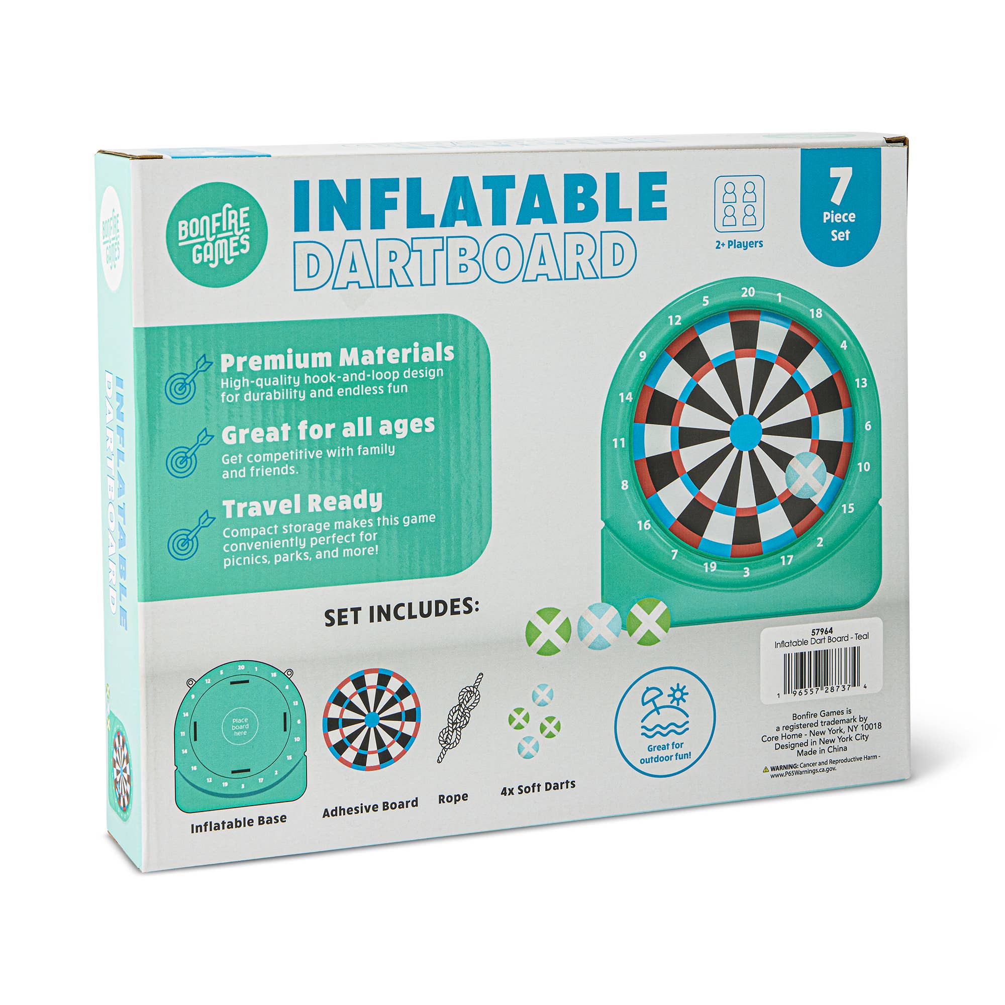 Core Home - Wholesale Lawn Game - Inflatable Dart Board - Teal2