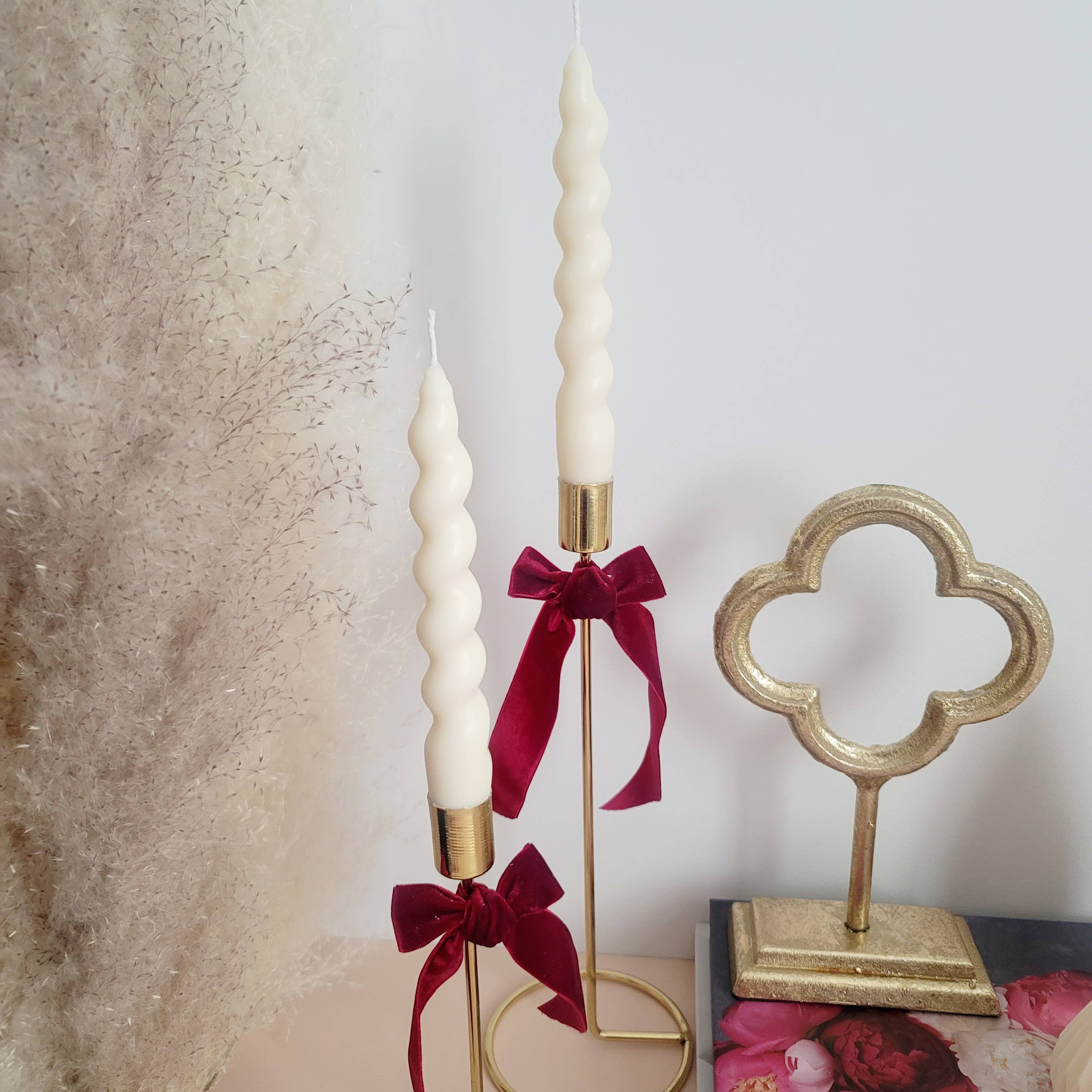 Blushed Ember Co. - Wholesale Tapered Candle/Candlestick - Spiral Twist Soy Wax Taper Candle1