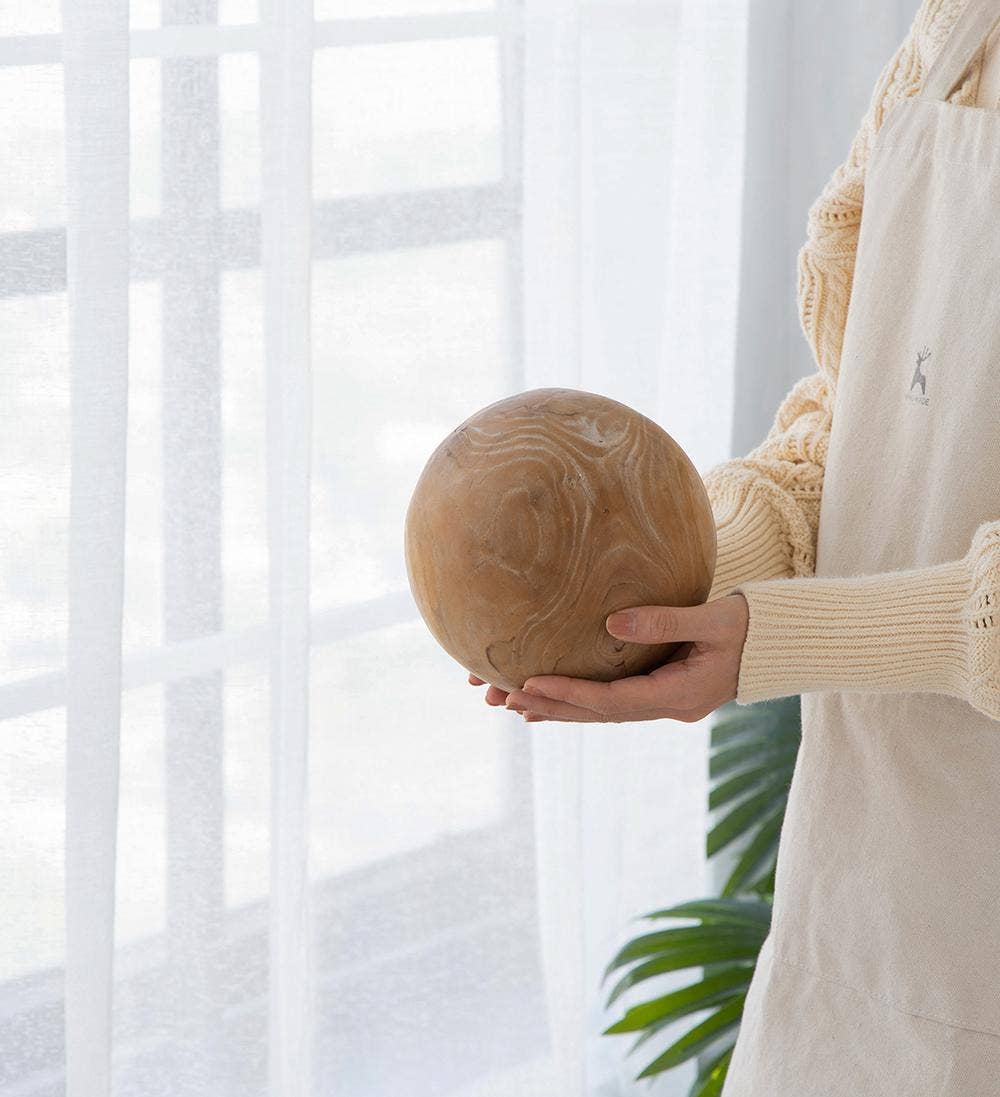 A&B Home Group Inc. - Wholesale Decorative Tabletop Object - S/3 Teak Ball11