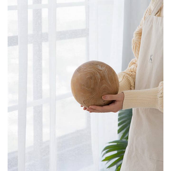 A&B Home Group Inc. - Wholesale Decorative Tabletop Object - S/3 Teak Ball11