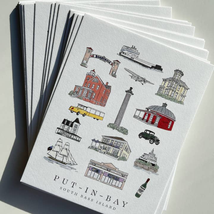 Made By Victoria Laine - Wholesale Stationery/Notecard Set - Put-in-Bay Landmark Stationery Set4