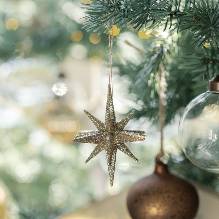 CG Hunter - Wholesale Ornament Set - 2.75" Gold Glitter Starburst Ornament9
